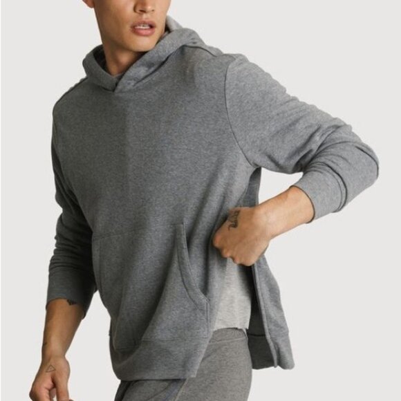 Kit and Ace men’s  pullover grey drawstring fleece hoodie with side zipper M/L - Picture 16 of 16